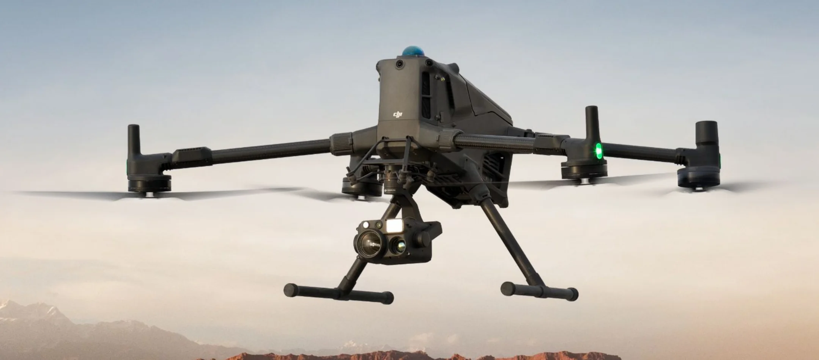 Professional camera drone ready for aerial photography